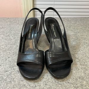 Etienne Aigner Black Sling Backs